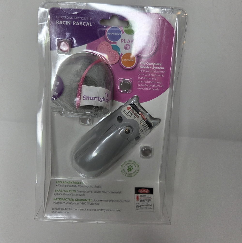 Smartykat Mouse Racin Rascal Toy Cat USB Rechargeable Lights Up 2 In 1 - Picture 2 of 2